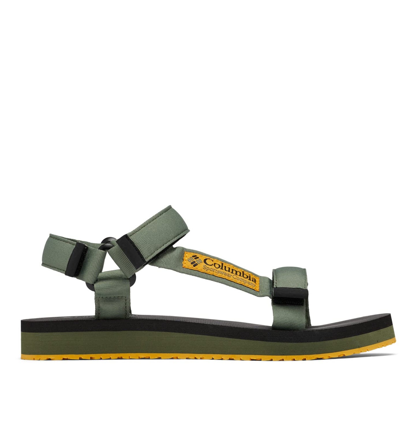 Columbia Men's Breaksider Sandal, Mosstone/Golden Yellow, 12
