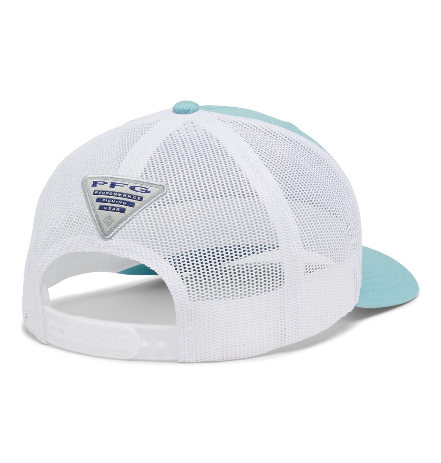 Columbia Unisex PFG Logo Mesh Snap Back - Low, Sea Wave/White, One Size