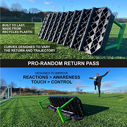 QUICKPLAY Replay Station Soccer Rebound Board - Portable Dual Surface Soccer Rebounder with Adjustable Angle - Soccer Training Equipment for Control, Passing Practice (Replay Station XL)