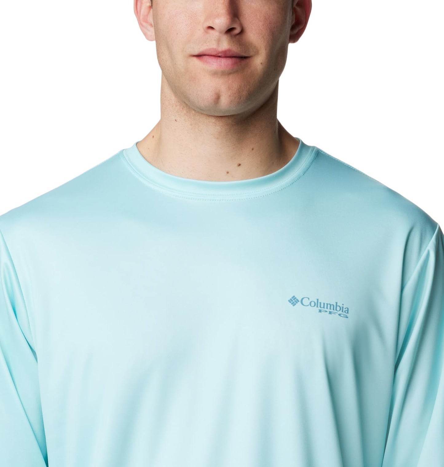 Columbia Men's Terminal Tackle PFG Fish Star Long Sleeve, Gulf Stream/Canyon Blue Marlin Gradient, Medium