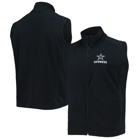dunbrooke Men's Navy Dallas Cowboys Houston Fleece Full-Zip Vest