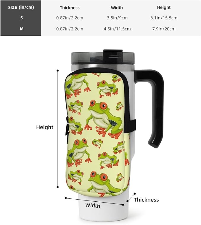 Water Bottle Pouch for Stanley Cup 40oz 30oz,Personalized Gym Purse for Men Women, Tumbler Pouch with Versatile Pocket Water Bottle Bag for Cards, Keys, Phone Botanical Leaf