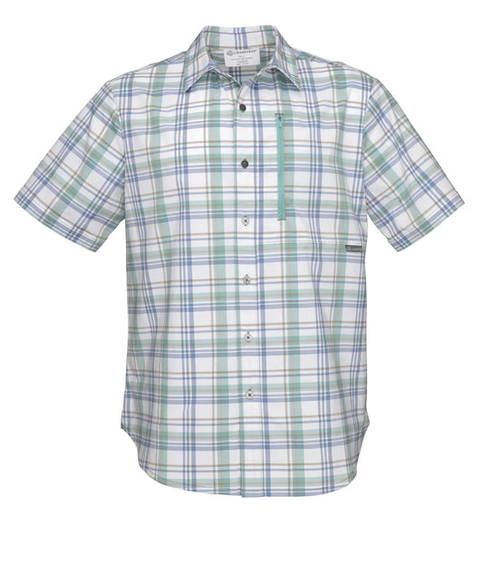 LizardHead Men's Glissade Short Sleeve Button Down Shirt - Quick Dry, Moisture Wicking, UPF 40+, Outdoor, Beach