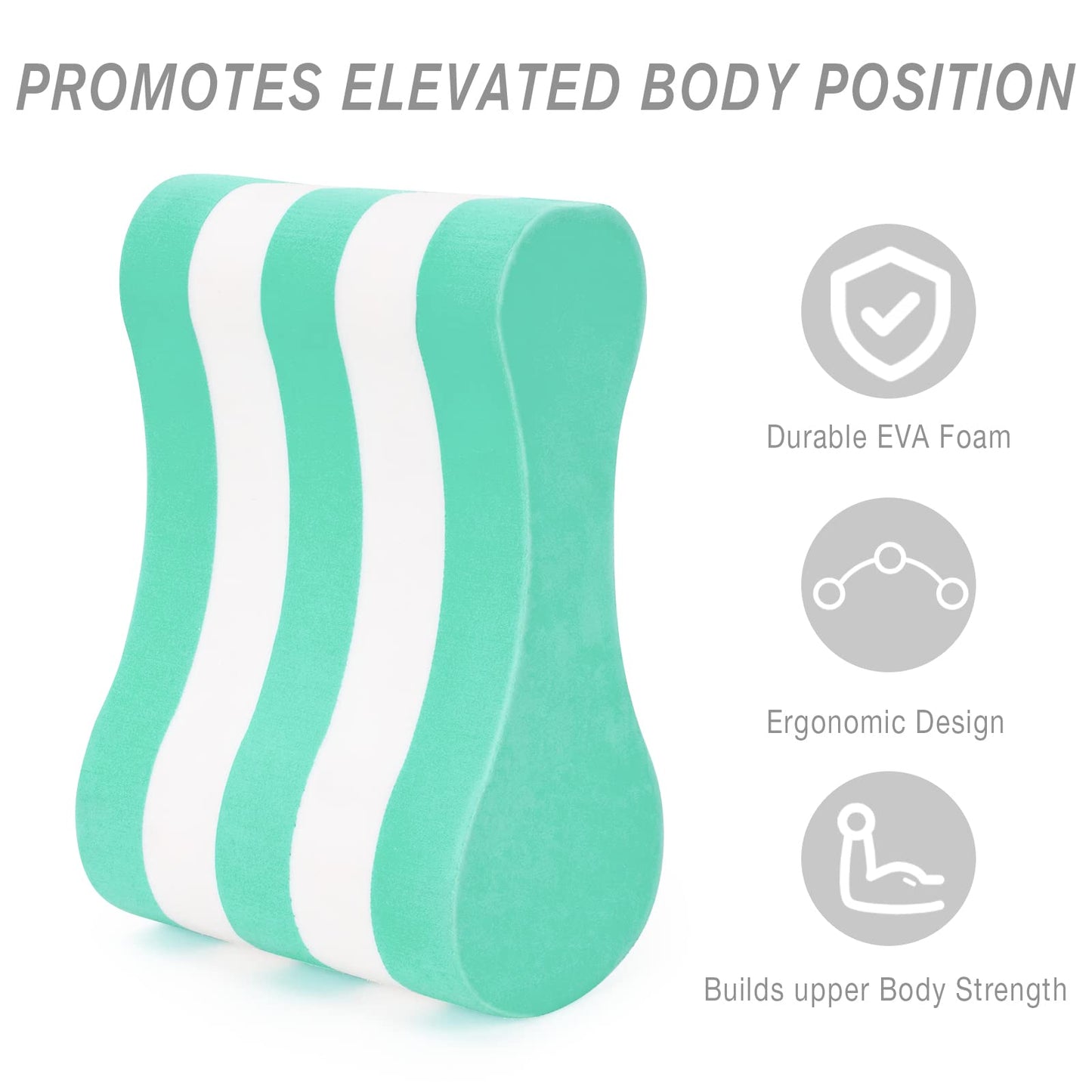 NEAGLORY 5 Pieces Water Aerobics Set Aquatic Exercise Set Pool Fitness Equipment Foam Water Dumbbell, Swim Kickboard, Pull Buoy, Aquatic Swim Belt for Water Exercise, Green