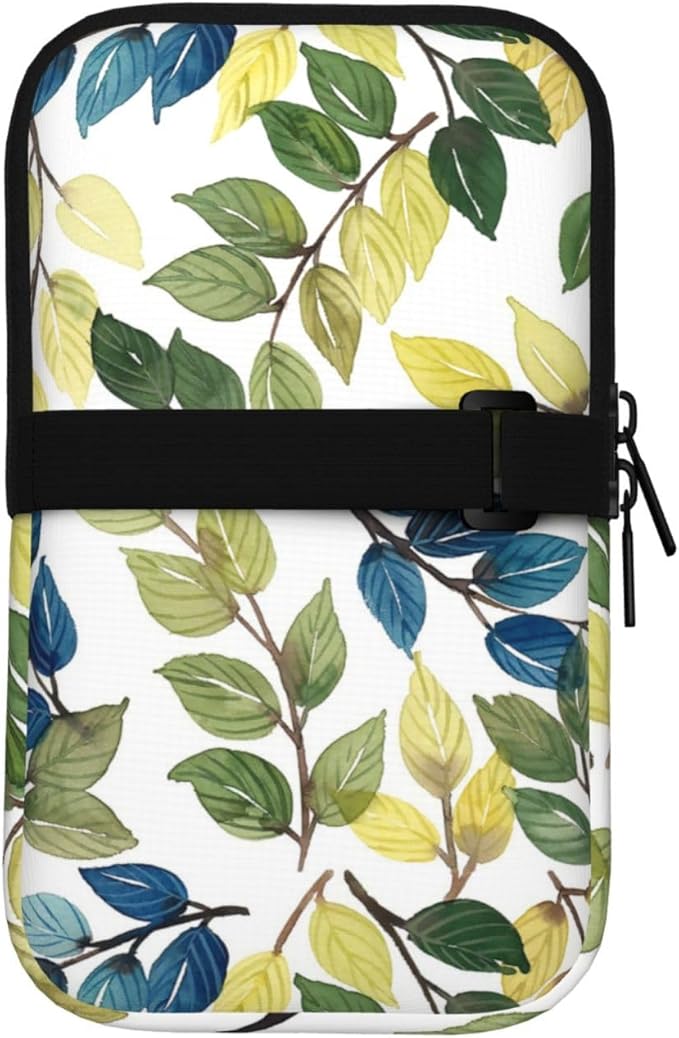 Water Bottle Pouch for Stanley Cup 40oz 30oz,Personalized Gym Purse for Men Women, Tumbler Pouch with Versatile Pocket Water Bottle Bag for Cards, Keys, Phone Botanical Leaf