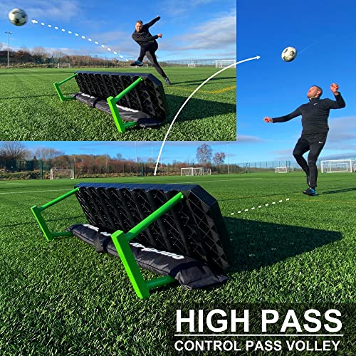 QUICKPLAY Replay Station Soccer Rebound Board - Portable Dual Surface Soccer Rebounder with Adjustable Angle - Soccer Training Equipment for Control, Passing Practice (Replay Station XL)