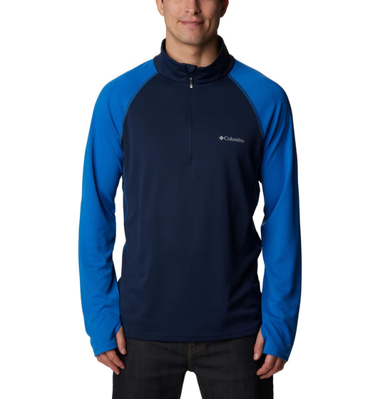 Columbia Men's Narrows Pointe Half Zip, Collegiate Navy/Bright Indigo, Small
