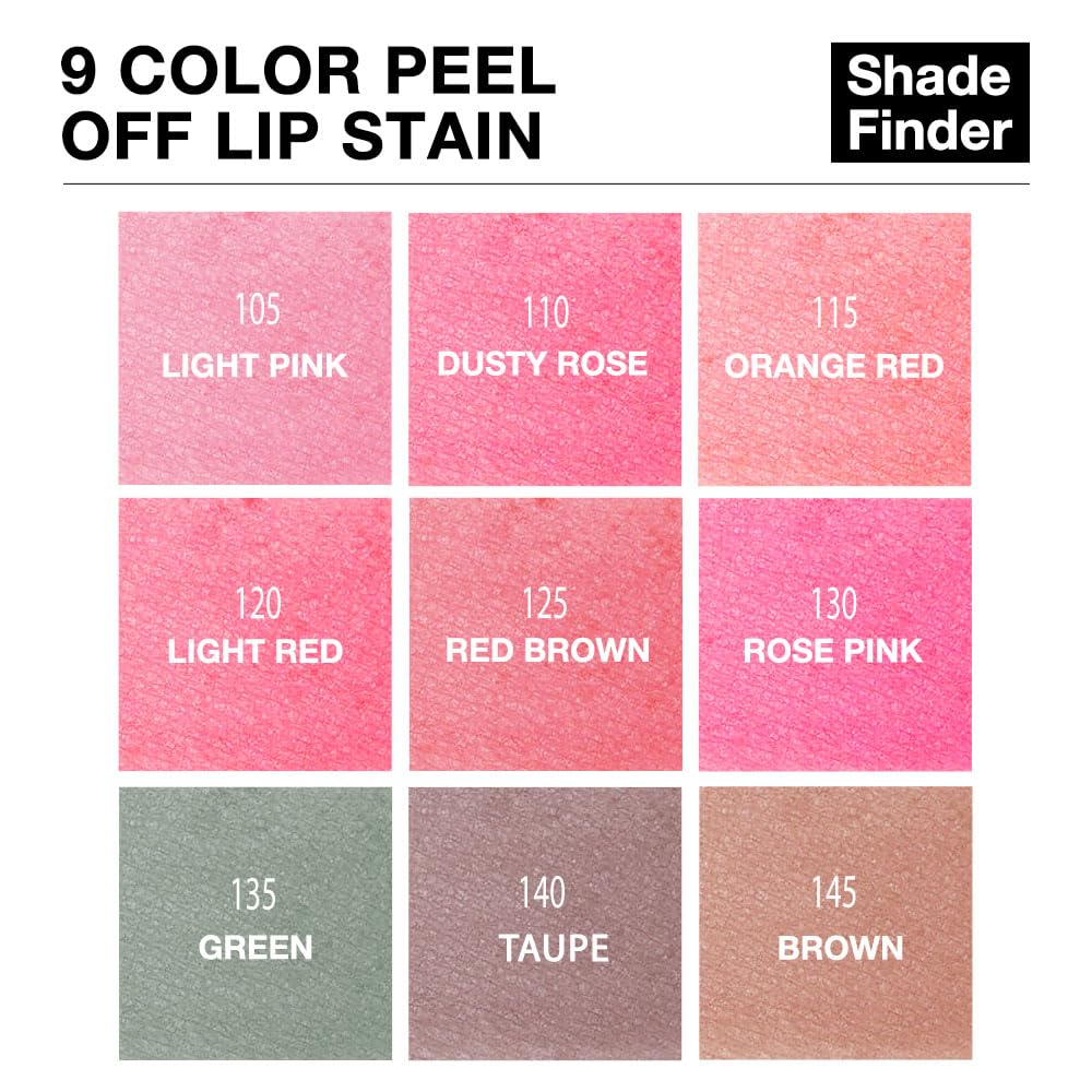 evpct Lip Tains Peel off, Peel off Lip Liner Tattoo Lip Stain Tint Gloss Marker Makeup, Long Lasting Waterproof 24 Hours Matte Finish Transfer-proof Pigmented Color Stay Lipsticks, 145 Brown