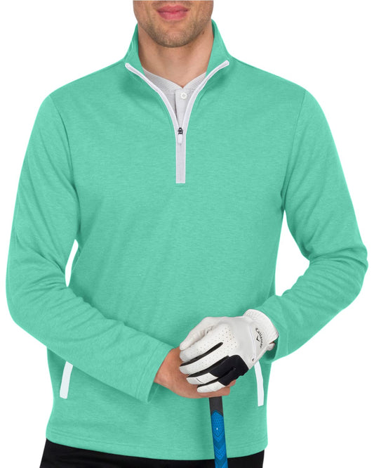 Three Sixty Six Men's Pullover Sweater - Dry Fit Breathable Half Zip Golf Jacket 4-Way Stretch Moisture Wicking & Anti-Odor