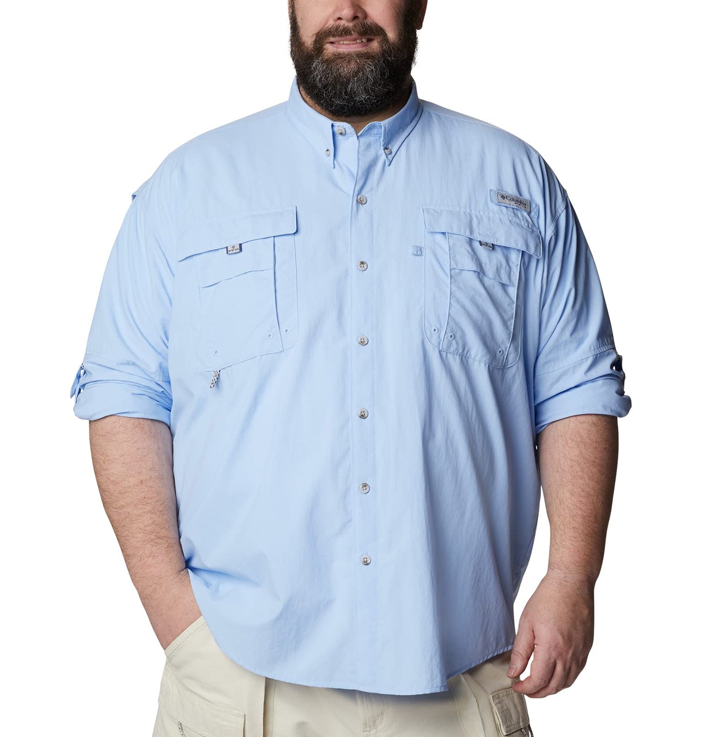 Columbia Men’s PFG Bahama™ II Long Sleeve Shirt, Sail, XX