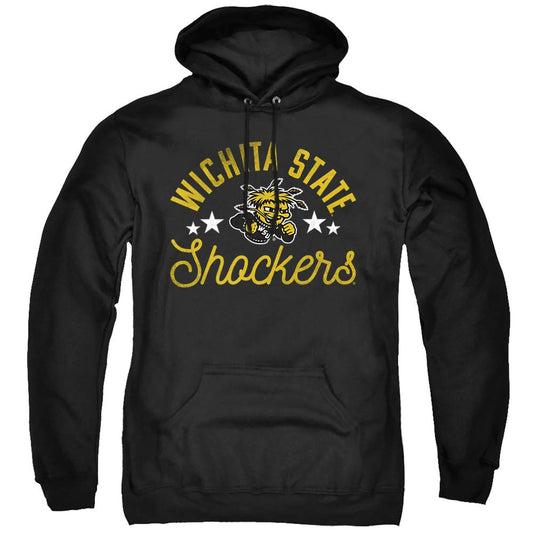 Wichita State University Official Shockers Unisex Adult Pull-Over Hoodie,Black, Large