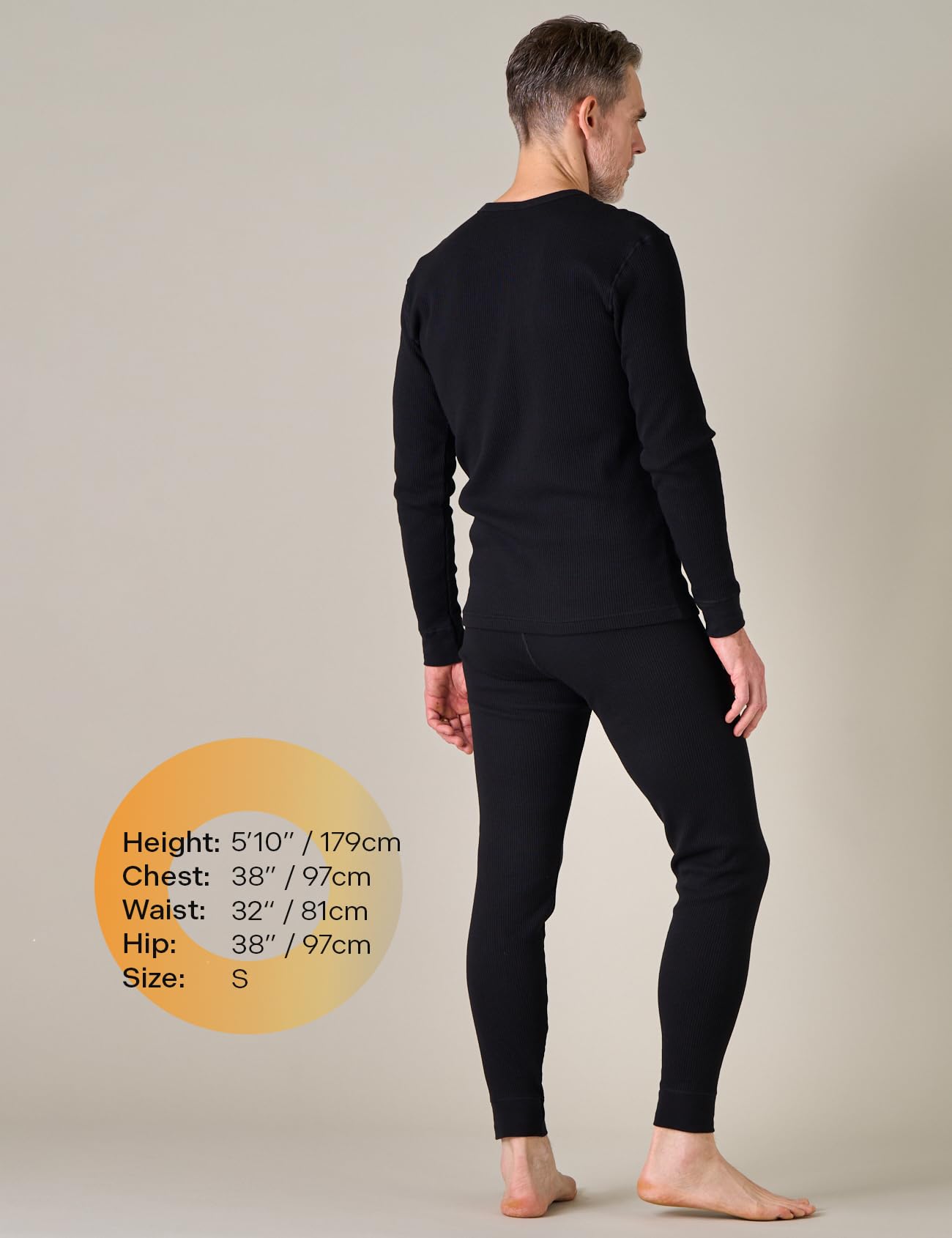 LAPASA Men's Cotton Waffle Thermal Underwear Set Top Long Sleeve Warm Long Johns Base Layer Shirt & Bottom Cold Weather Heavyweight M137 X-Large Black