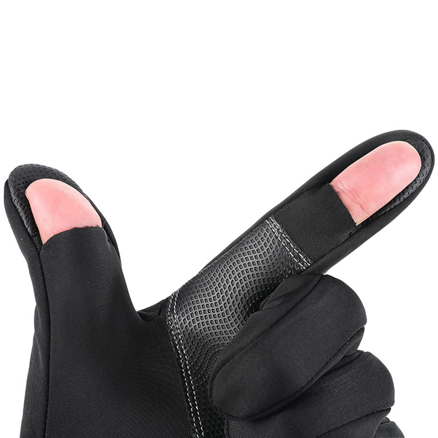 Nonazippy Men's Winter Gloves: Touchscreen, Warm Running Gloves, Ideal for Cold Weather Sports and Outdoor Activities!(Black, L)