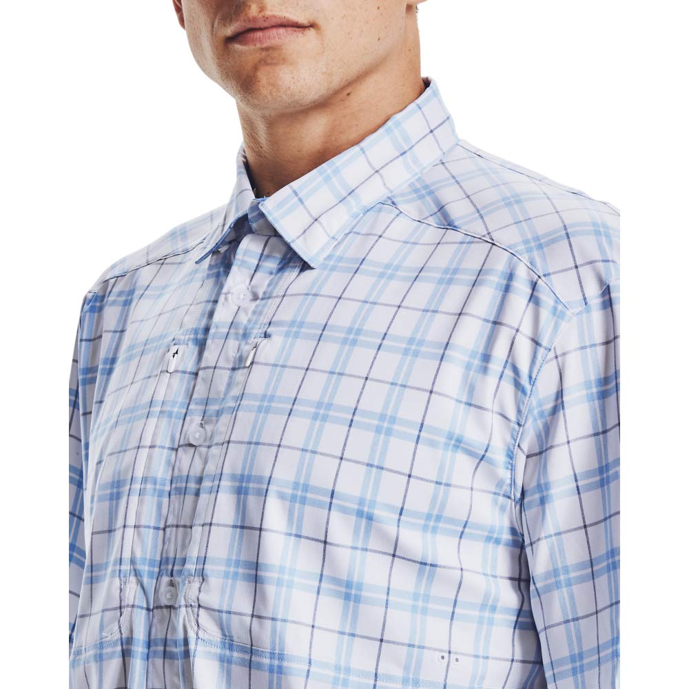 Under Armour Men's Tide Chaser 2.0 Plaid Fish Short-Sleeve T-Shirt , White (103)/Pure , Small