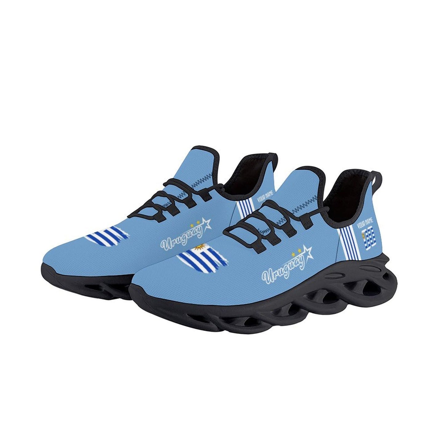 Uruguay National Team Custom Men's Sneakers Soccer Personalized Breathable Fan Gift Name & Number Athletic Gym Slip-on Shoes