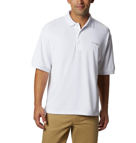 Columbia Men's Perfect Cast Polo Shirt, White, 1X Big