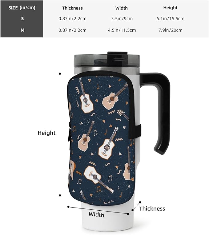 Galaxy Mandala Water Bottle Pouch for Stanley Cup 40oz 30oz,Personalized Gym Purse for Men Women, Tumbler Pouch with Versatile Pocket Water Bottle Bag for Cards, Keys, Phone