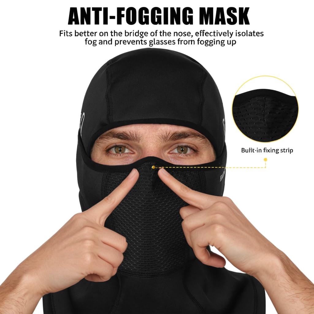 HAINGPIK Winter Balaclava Ski Mask Anti-Fogging Face Mask for Men Windproof Thermal Full Face Cover for Cold Weather Skiing Motorcycle