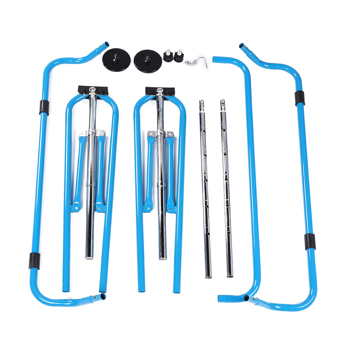 WATBKHE Kids Gymnastics Bar Gymnastic Equipment for Home Adjustable Height Gymnastic Training Bar Gymnastic Stuff for 3-7 Years Old Girls (Blue)