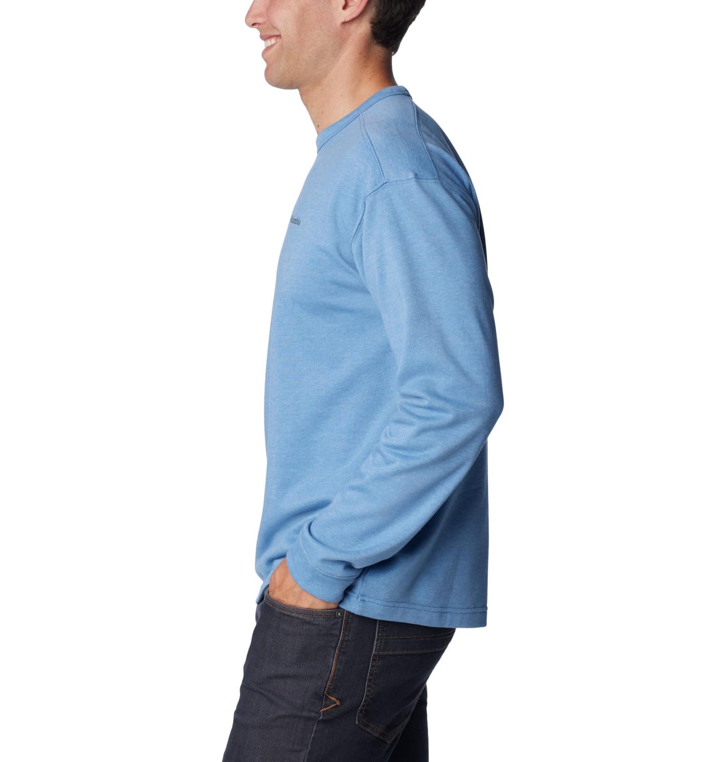 Columbia Men's Twisted Creek Knit Long Sleeve Crew, Skyler Heather, Large