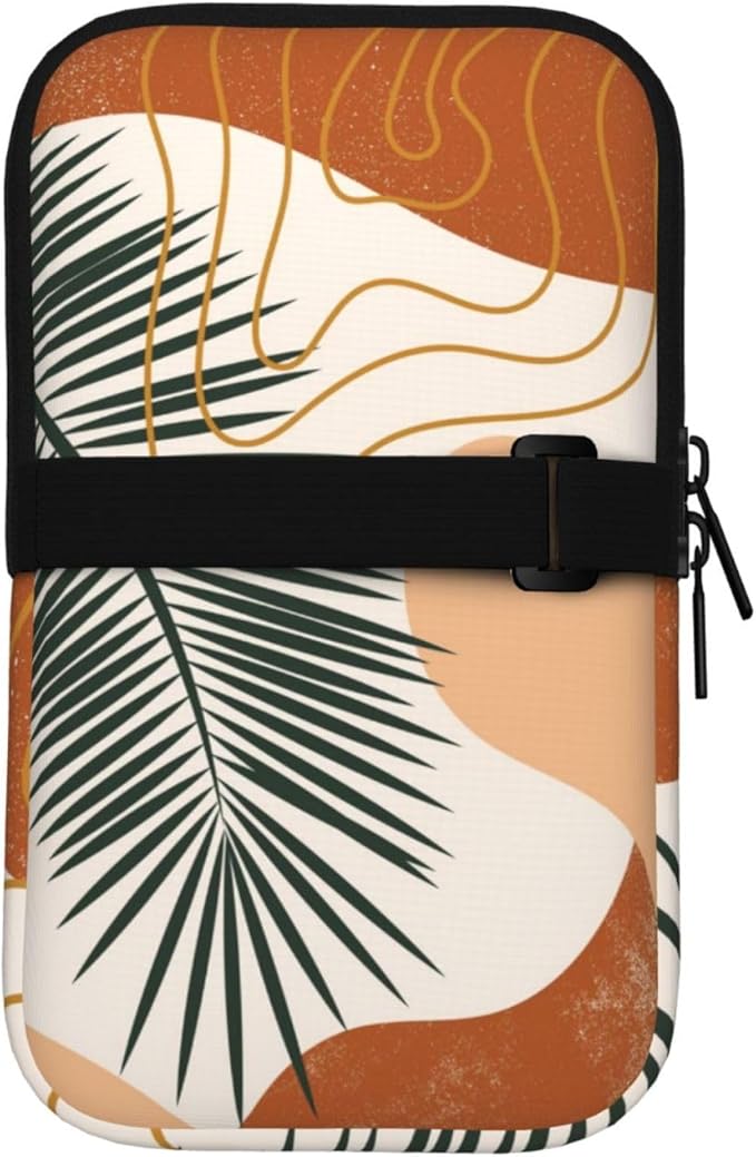 Water Bottle Pouch for Stanley Cup 40oz 30oz,Personalized Gym Purse for Men Women, Tumbler Pouch with Versatile Pocket Water Bottle Bag for Cards, Keys, Phone Botanical Leaf