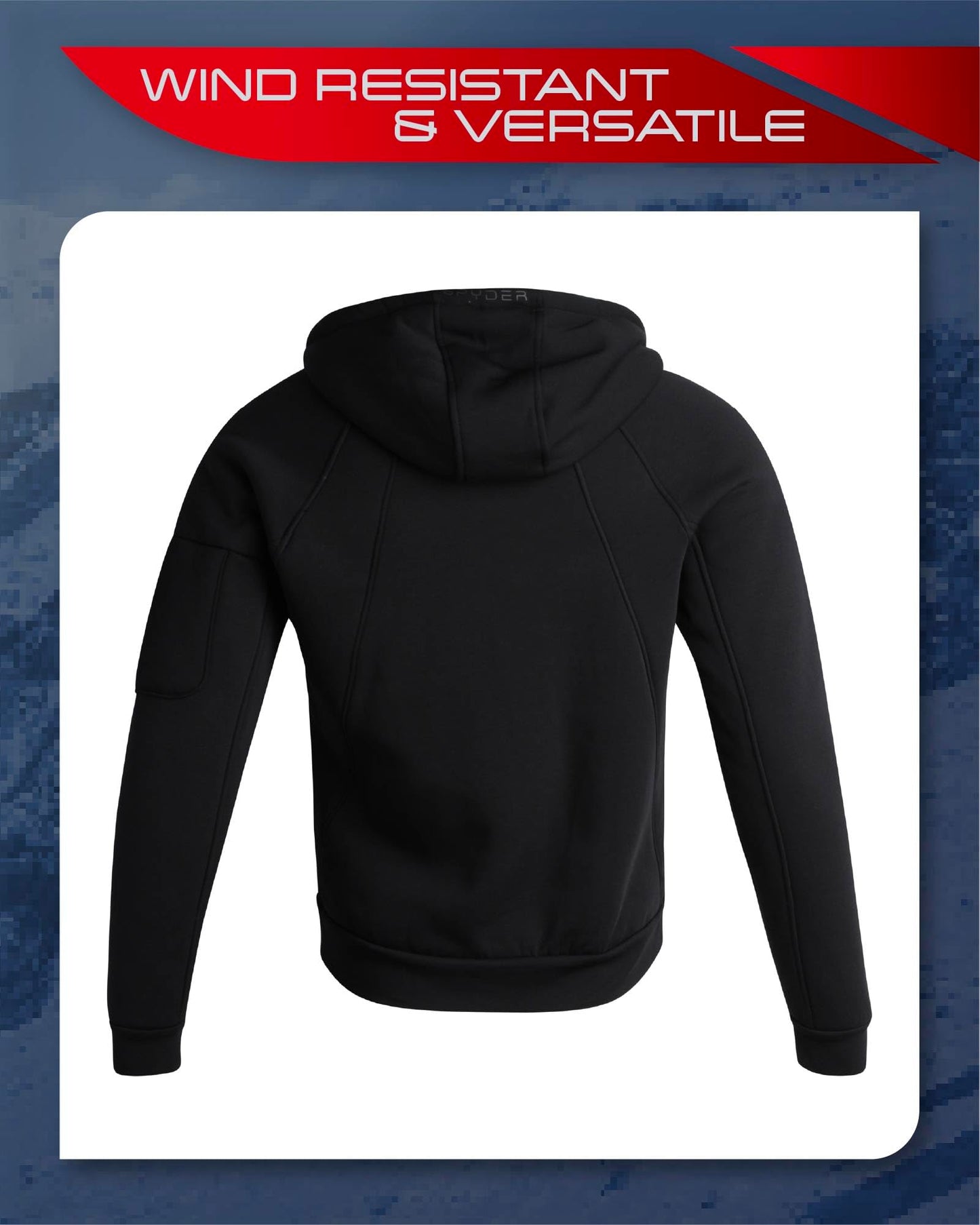 Spyder Men's Hoodie - Sherpa Lined Fleece Zip Up Jacket with ThermoWeb Insulation - Warm Outerwear Hoodies for Men (S-XXL), Size X-Large, Black