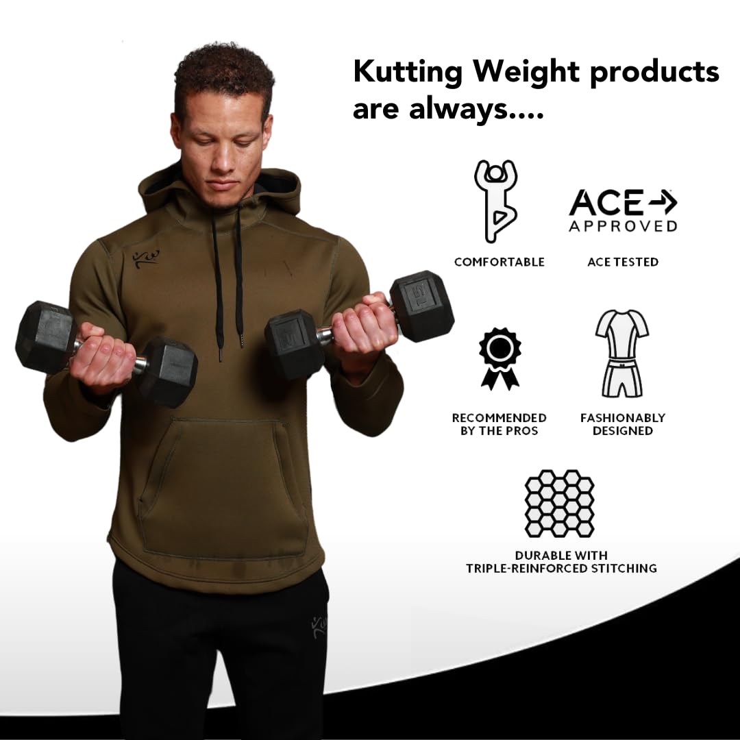 Kutting Weight - Sauna Hoodie V4 - SweatTech Neoprene Sauna Hoodie - For Exercise, Workout, Heat Training & Weight Loss - Breathable & Flexible - Maximize Workouts - Unisex - XS - Green