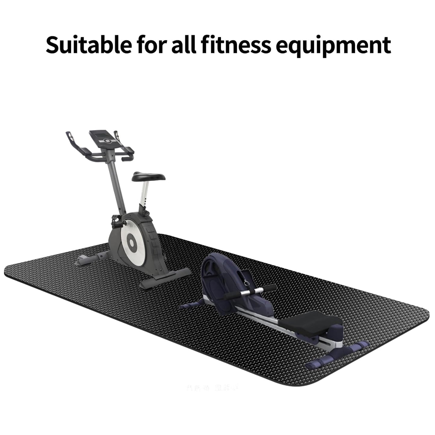 Large Exercise Equipment Mat,Bike Mat Compatible with Peloton Bike Elliptical Treadmill Mat,Under Exercise Bike Trainer Mat Pad for Stationary Indoor Spin Bike,Hardwood Floor Carpet Gym Equipment