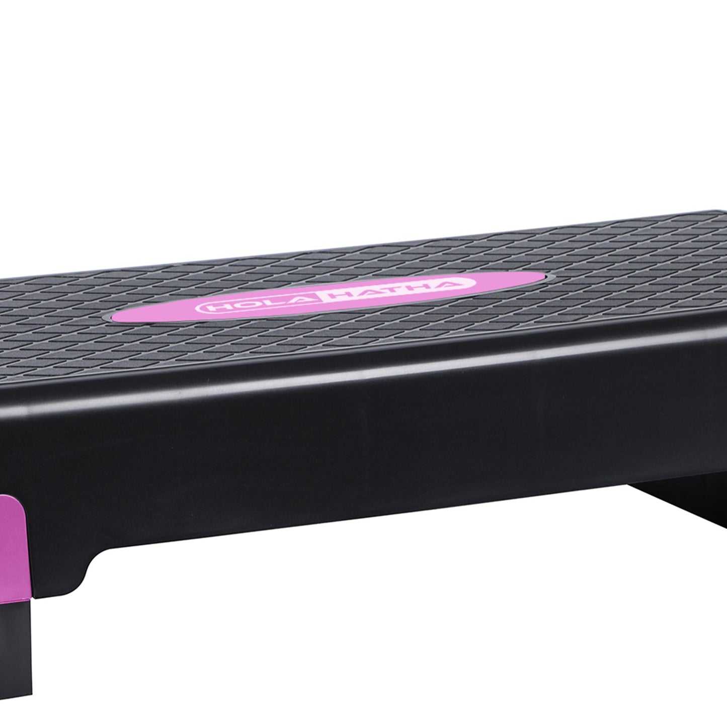 HolaHatha Compact Portable Aerobic Step Platform Workout Exercise Equipment, Fitness Cardio Stepper with Adjustable Height for Home Gym & Travel, Pink