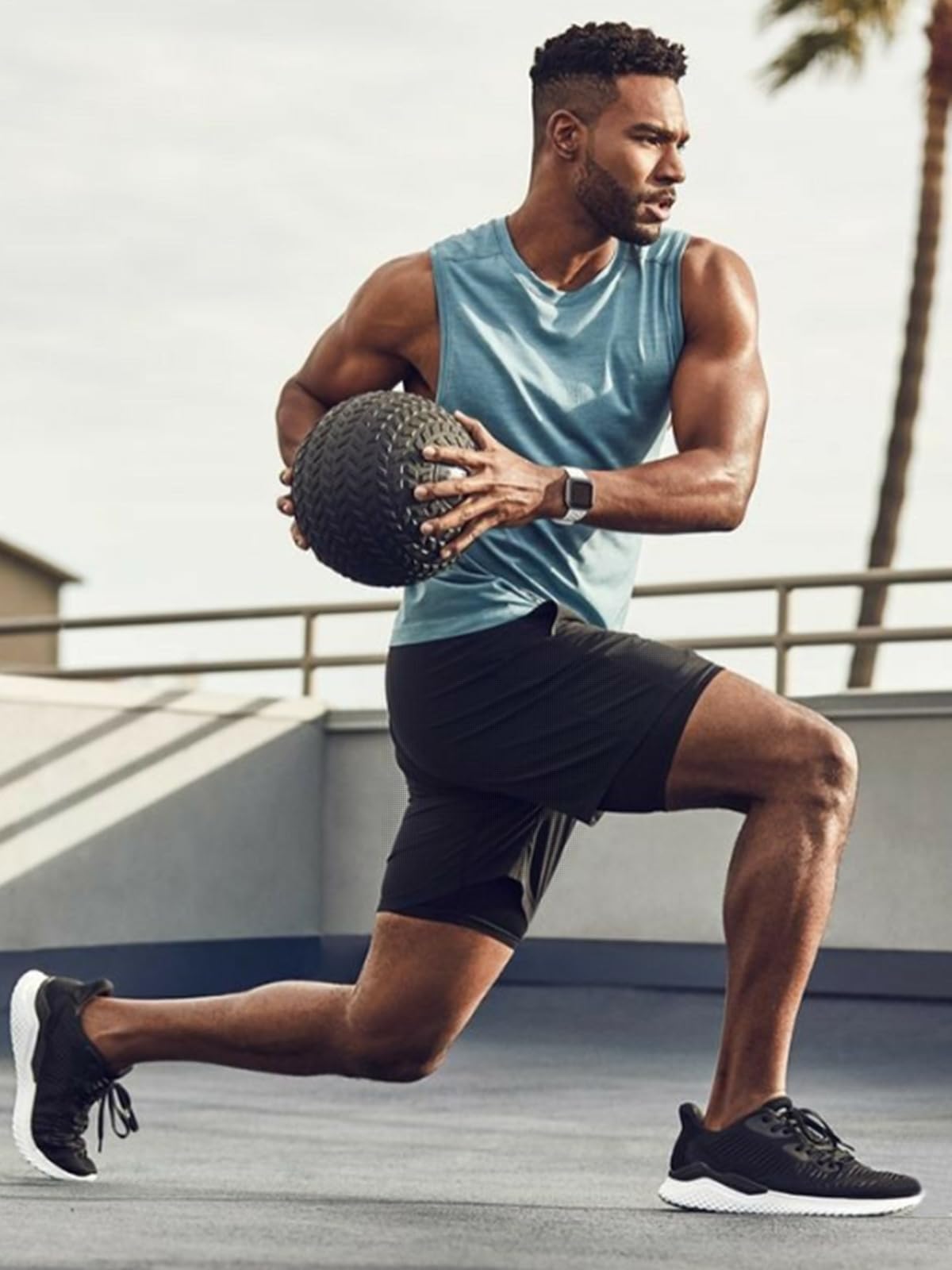 Aolesy Men's 2 in 1 Workout Running Shorts Lightweight Gym 5 Inch Short with Zipper Pockets Training Athletic Shorts with Liner Dark Grey