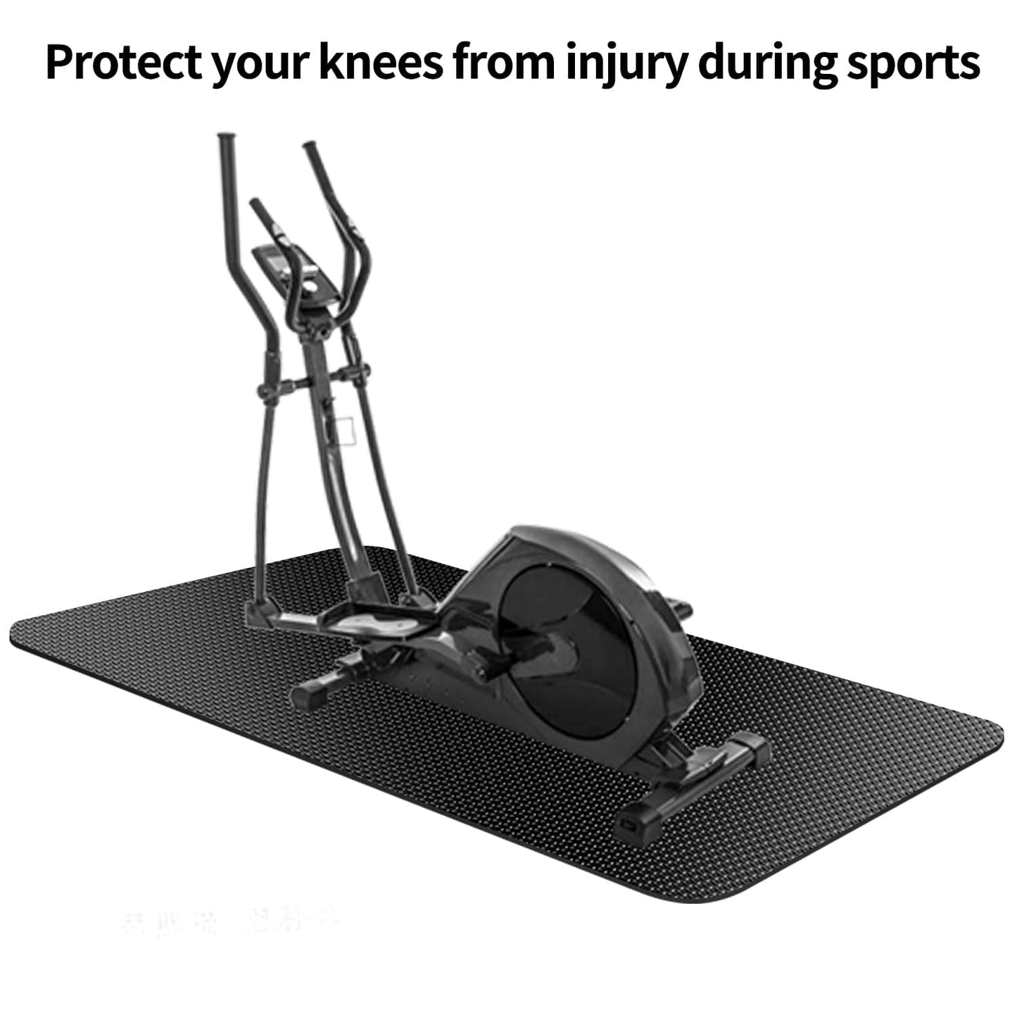 Large Exercise Equipment Mat,Bike Mat Compatible with Peloton Bike Elliptical Treadmill Mat,Under Exercise Bike Trainer Mat Pad for Stationary Indoor Spin Bike,Hardwood Floor Carpet Gym Equipment