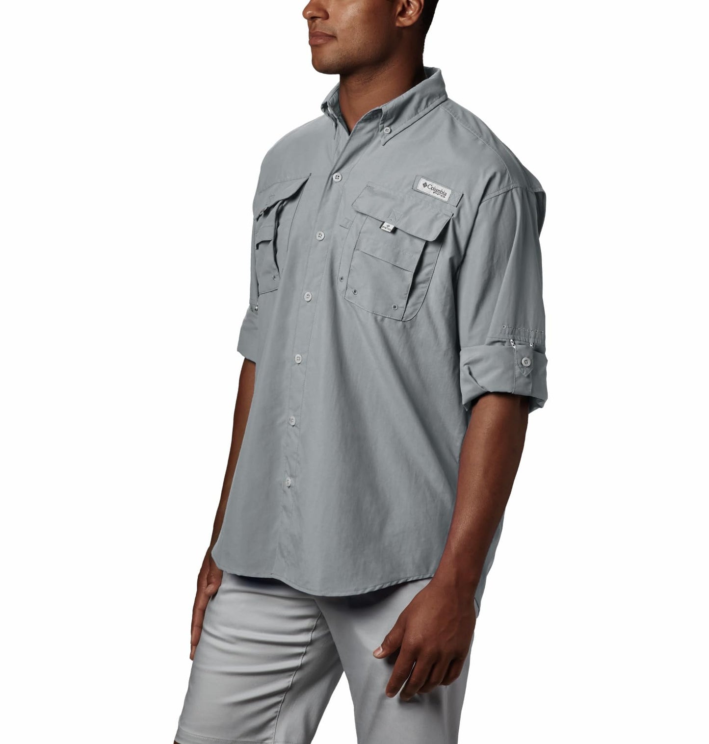 Columbia Men's Bahama II UPF 30 Long Sleeve PFG Fishing Shirt, Cool Grey, 6X