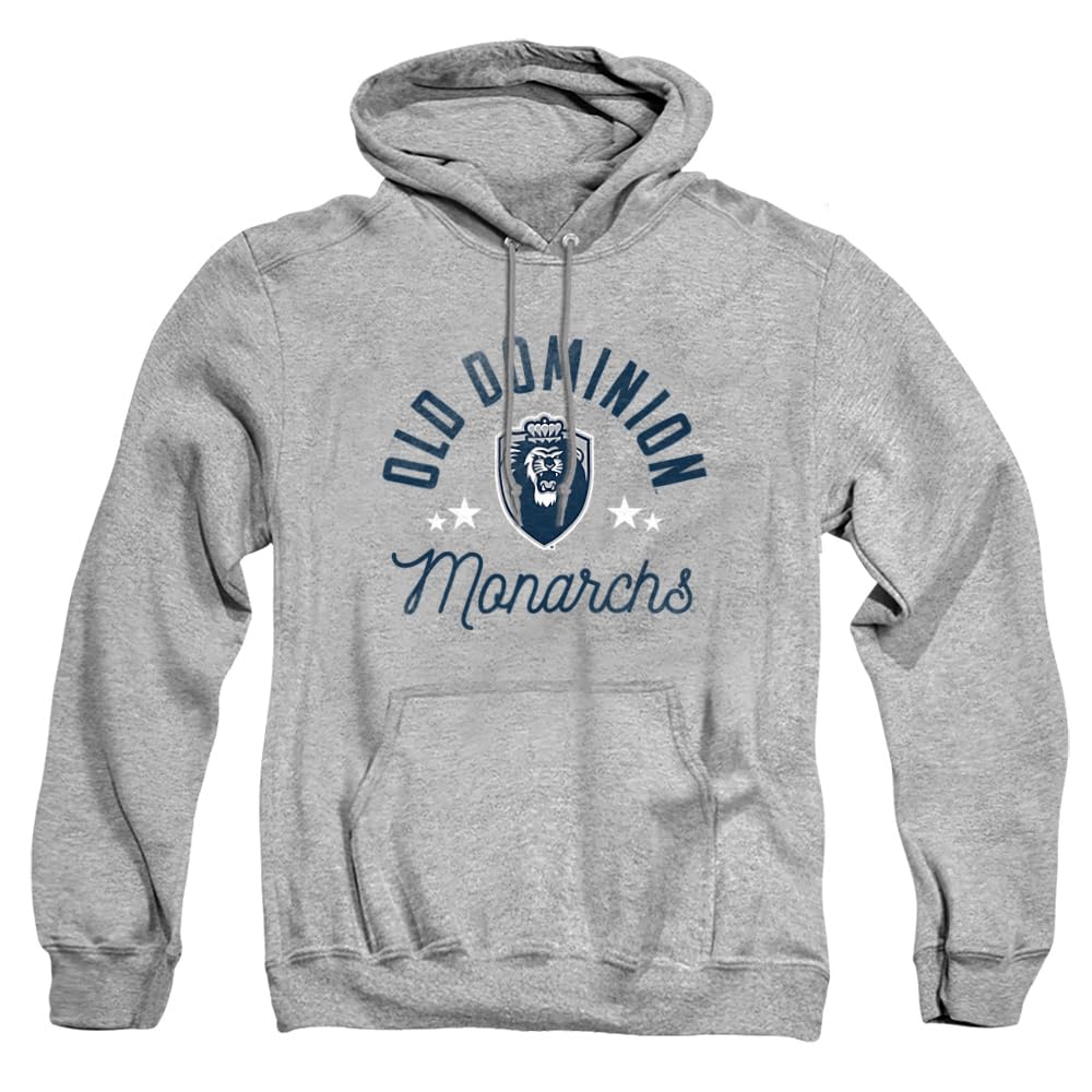 Old Dominion University Official Monarchs Unisex Adult Pull-Over Hoodie, Athletic Heather, Medium