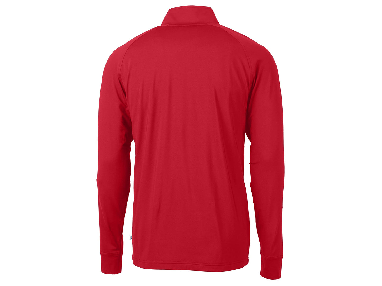 Cutter & Buck mens Long Sleeve Adapt Eco Knit Quarter Zip Pullover Shirt, Red, Large US