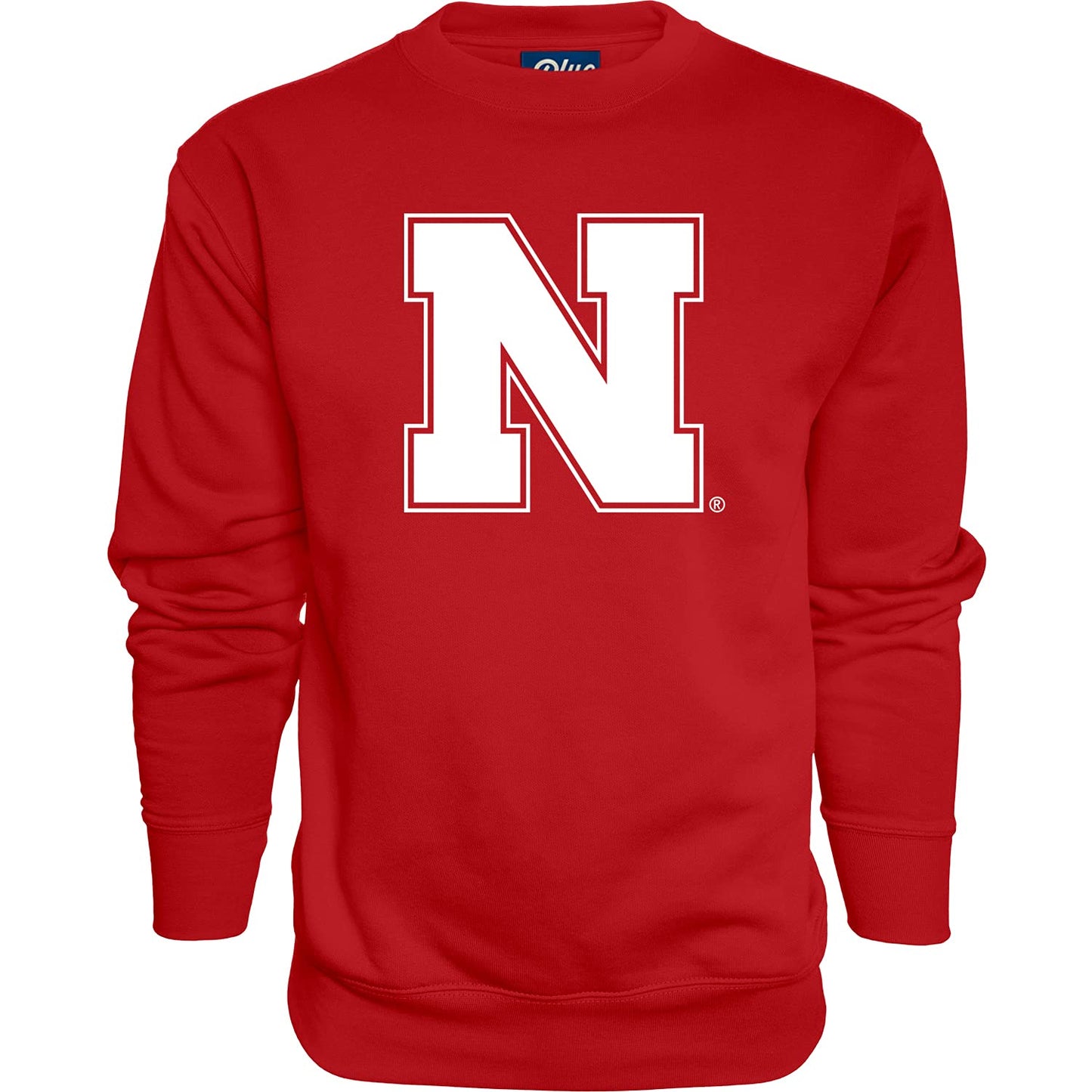 Blue 84 Men's Nebraska Cornhuskers Crewneck Sweatshirt Team Color Icon, Red, Large
