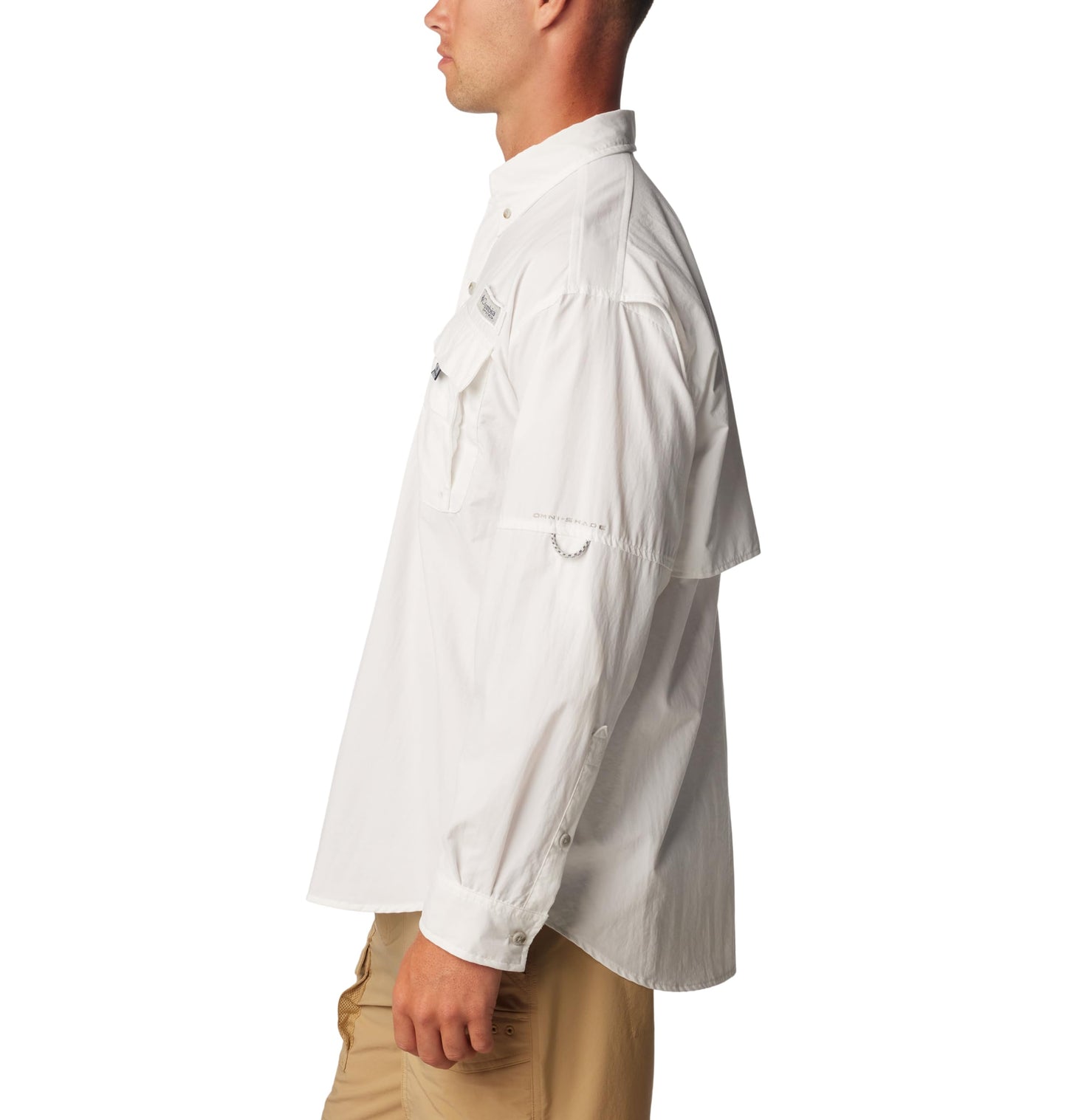 Columbia Men's Bahama II Long Sleeve Shirt, White, Large