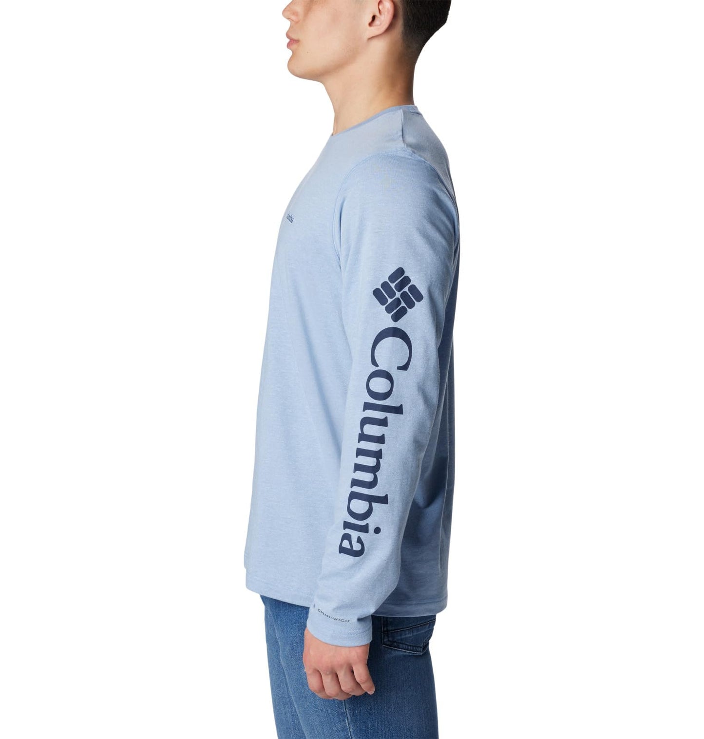 Columbia Men's Thistletown Hills Long Sleeve Logo Tee, Skyler Heather, X-Large