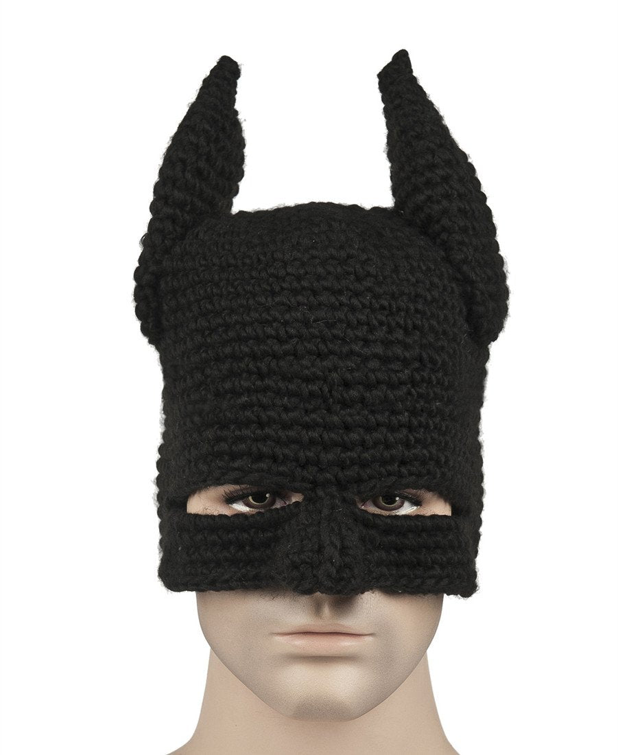 Kafeimali Men's Cartoon Funny Halloween Hat Beanie Knit Caps Ski Skull Caps Black