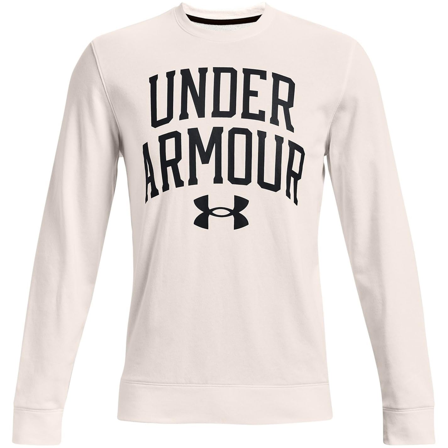 Under Armour Men's Rival Terry Crew Neck T-Shirt, Onyx White (112)/Black, XX-Large