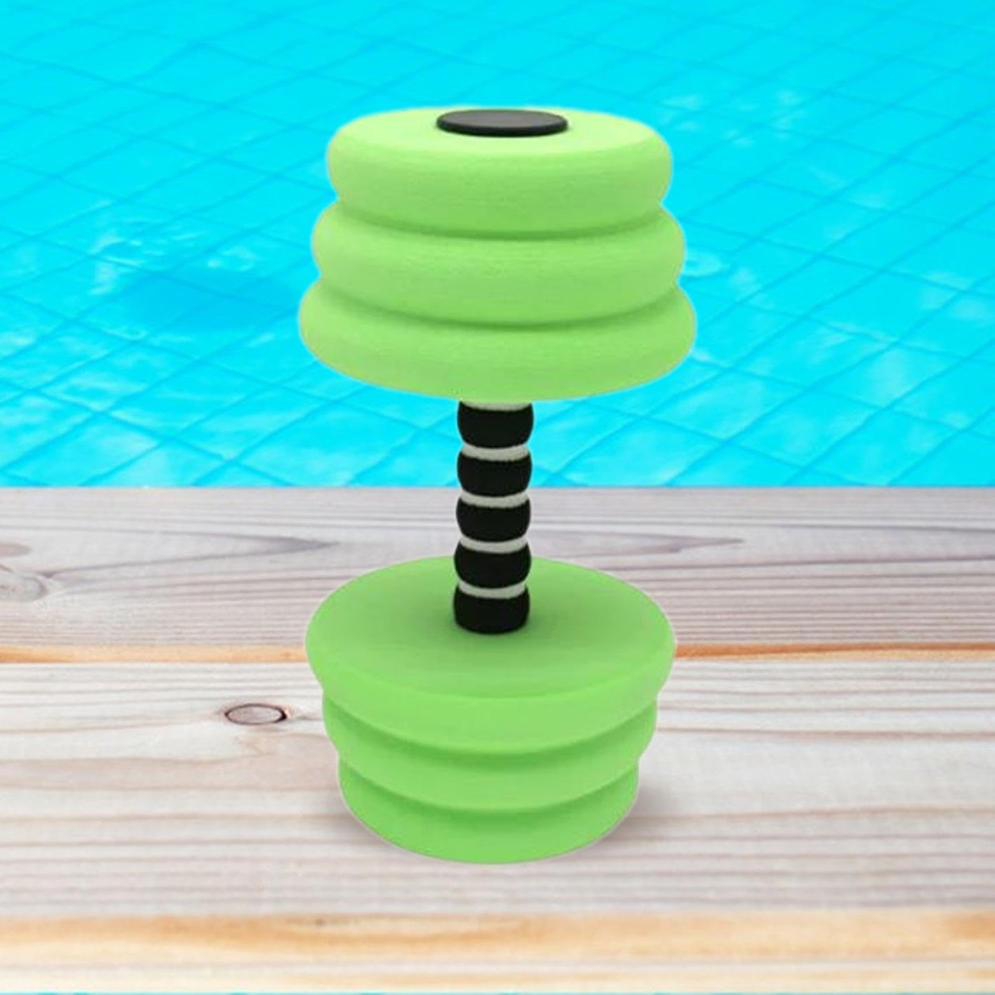 Aosekaa Aquatic Dumbbells Water Weight Workout Equipment Swimming Barbell EVA Water Aerobics Dumbbells for Men Adults Swimming Pool, Green