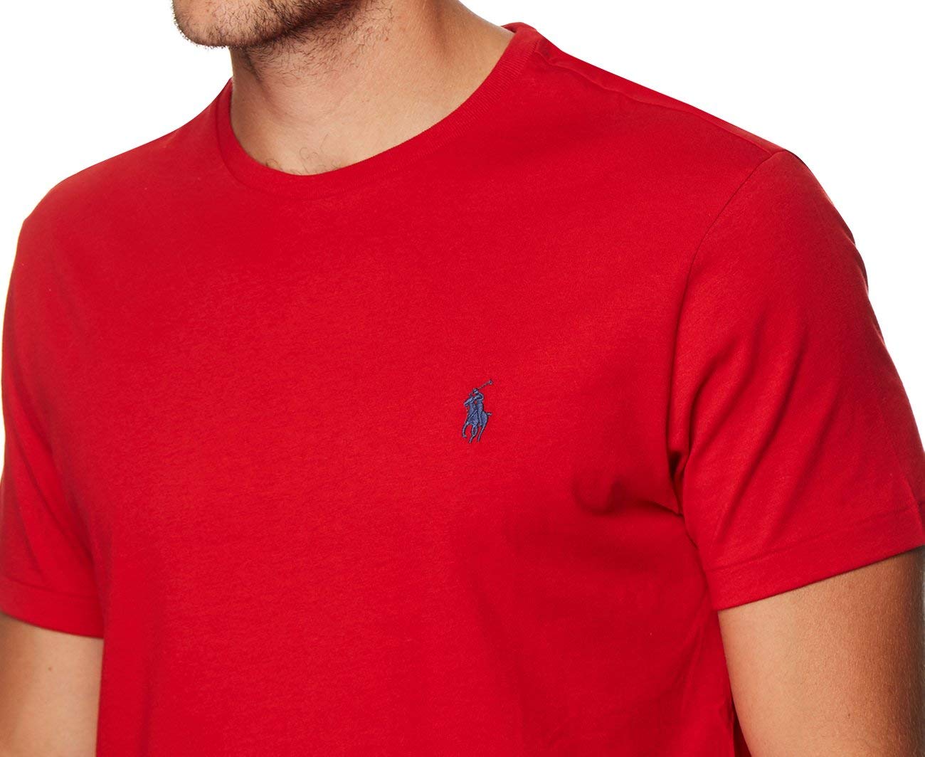 Polo Ralph Lauren Men's Crew Neck T-Shirt (Small, RL 2000 Red)
