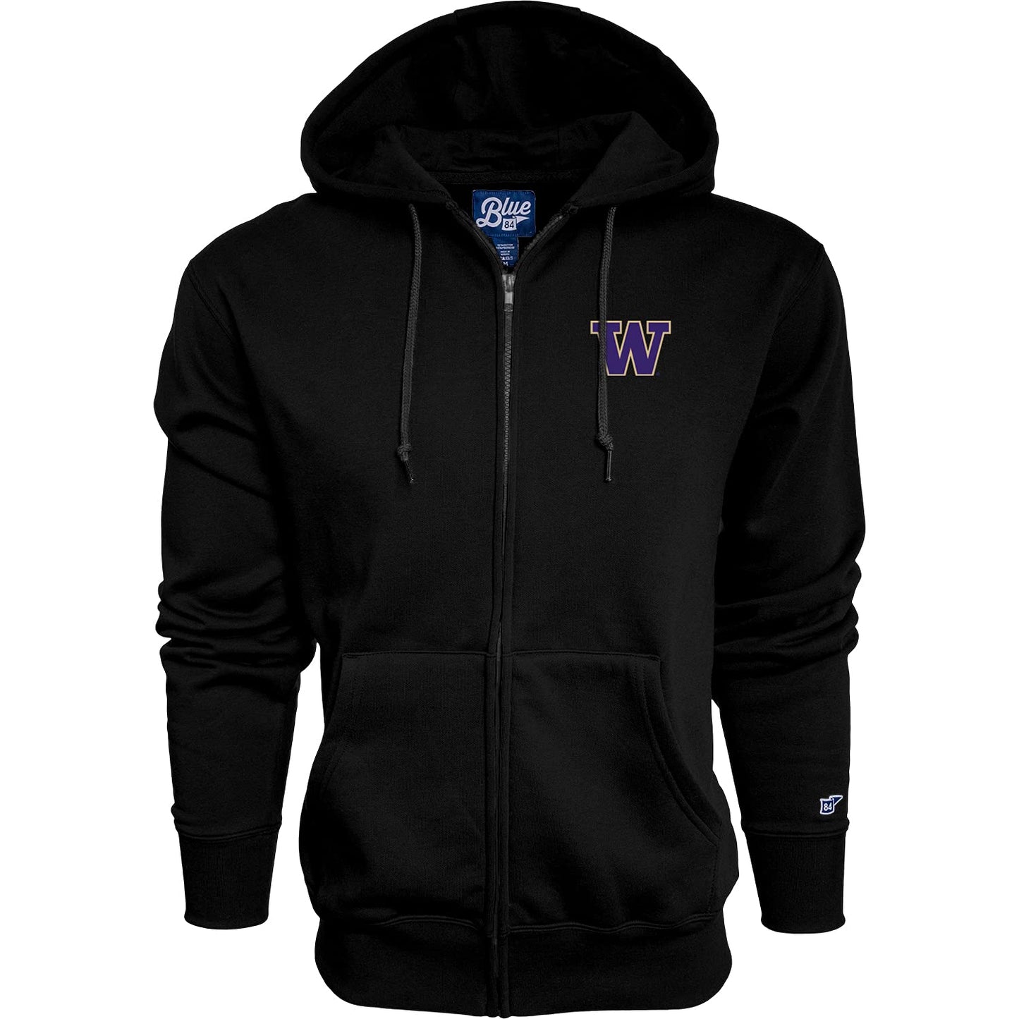 Blue 84 Men's Washington Huskies Full Zip Hoodie Icon, Team Color, Large