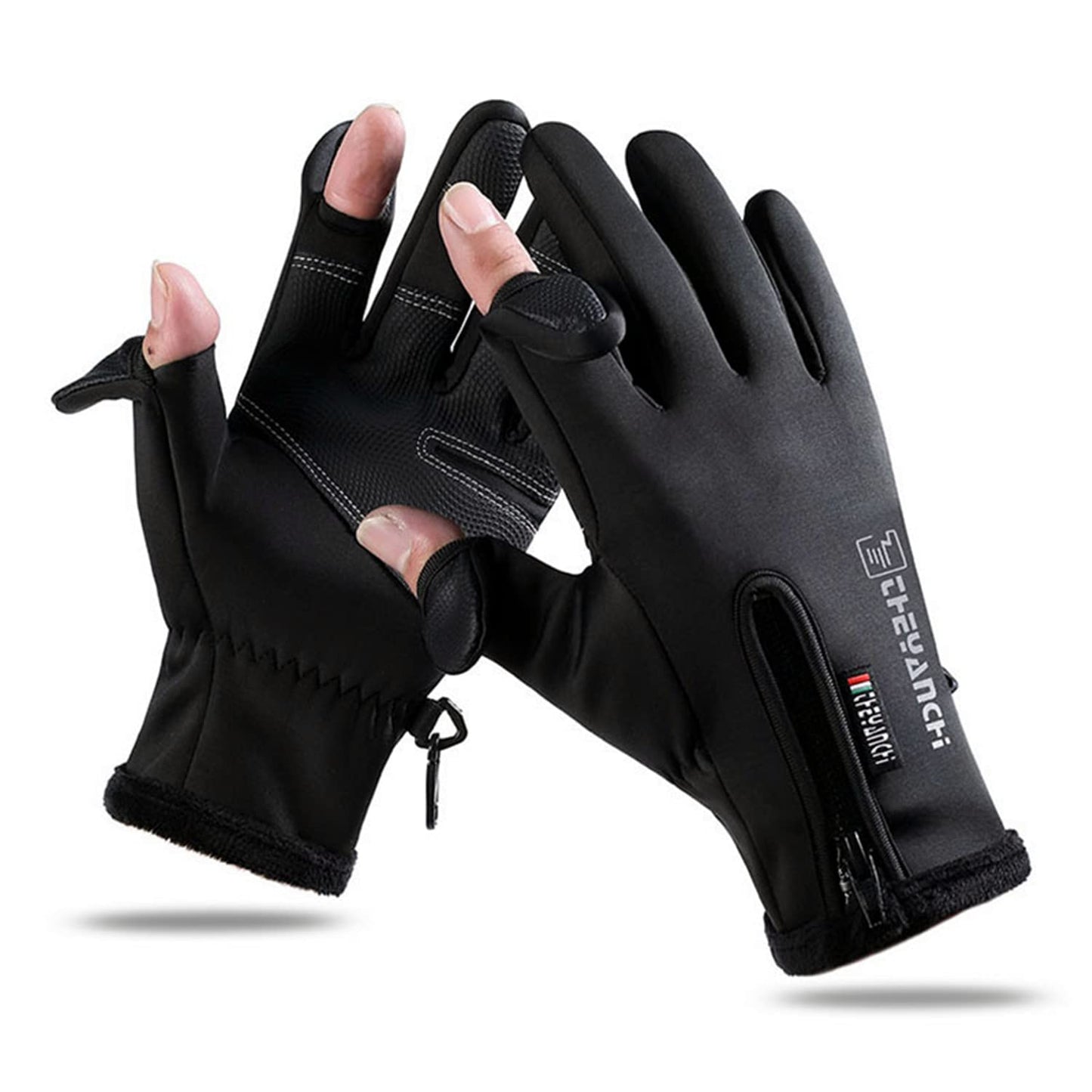 Nonazippy Men's Winter Gloves: Touchscreen, Warm Running Gloves, Ideal for Cold Weather Sports and Outdoor Activities!(Black, L)