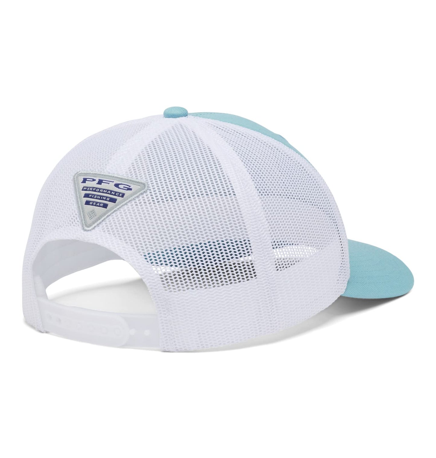Columbia Unisex PFG Logo Mesh Snap Back - Low, Sea Wave/White, One Size