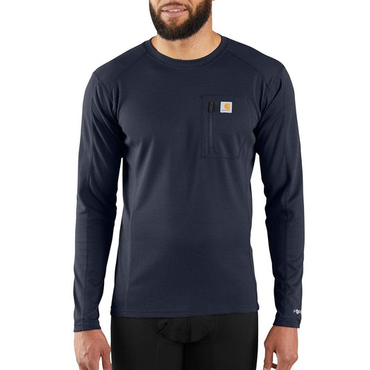 Carhartt Base Layer Men's Force Midweight Tech Thermal Base Layer Long Sleeve Shirt, Navy, X-Large