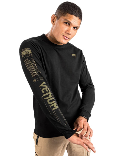 Venum Men's Standard Fangs T-Shirt-Long Sleeves, Black, XX-Large
