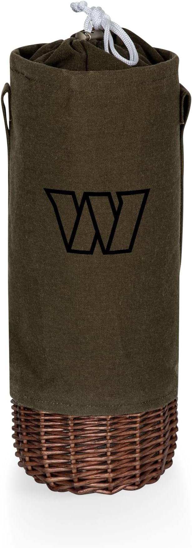 PICNIC TIME NFL Unisex-Adult NFL Malbec Insulated Canvas and Willow Wine Bottle Basket