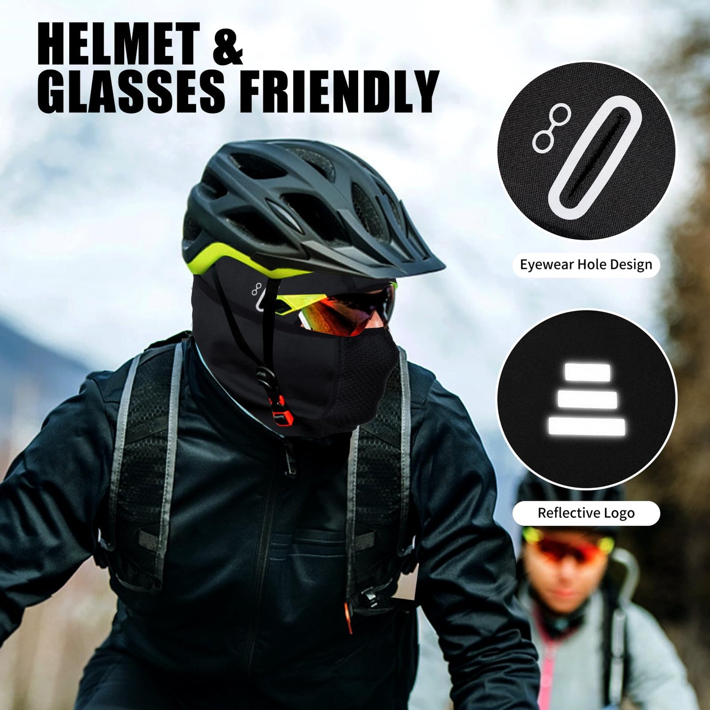 HAINGPIK Winter Balaclava Ski Mask Anti-Fogging Face Mask for Men Windproof Thermal Full Face Cover for Cold Weather Skiing Motorcycle