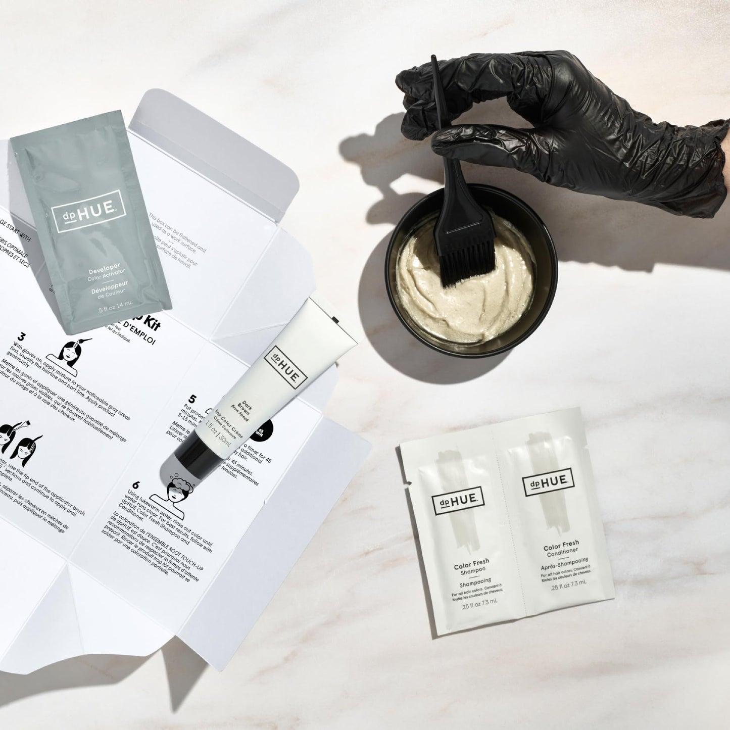 Dphue Root Touch-Up Kit - Black Unisex Hair Color 2 Applications