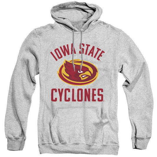 Iowa State University CyclonesOfficial Cyclones Logo Unisex Adult Pull-Over Hoodie, Athletic Heather, Large